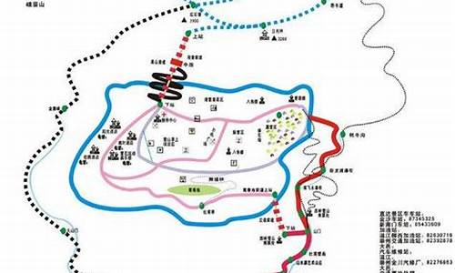 西岭雪山旅游地图(西岭雪山景区导览图)